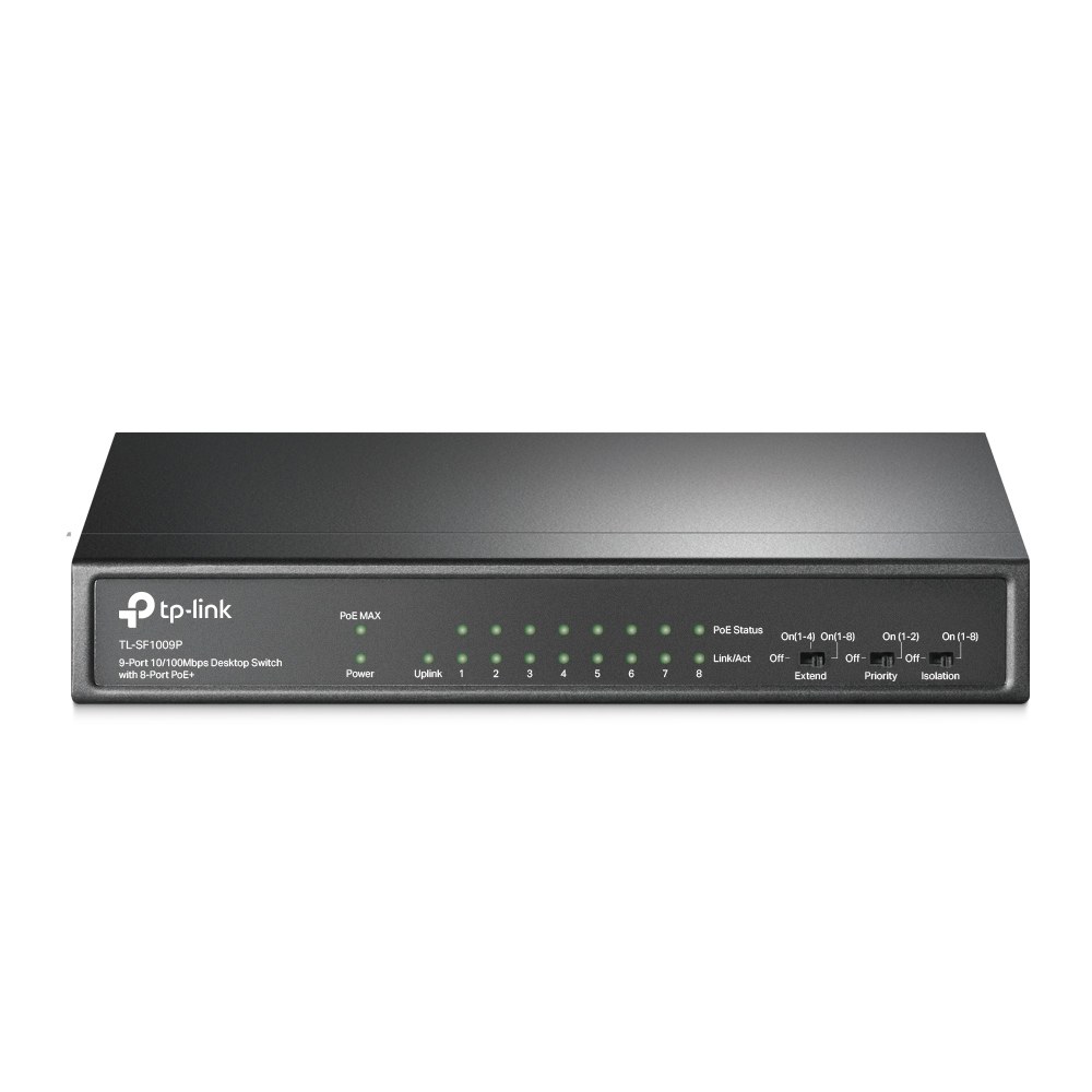 Image of TP-Link 9-Port 10/100Mbps Desktop Switch with 8-Port PoE+