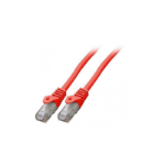 Mercodan Patchkabel KAT6 UTP, Rød, 0,5m, Halogenfri, 2x4xAWG24 LSZH, Polybag, CCA networking cable Red 0.5 m Cat6 U/UTP (UTP) Round