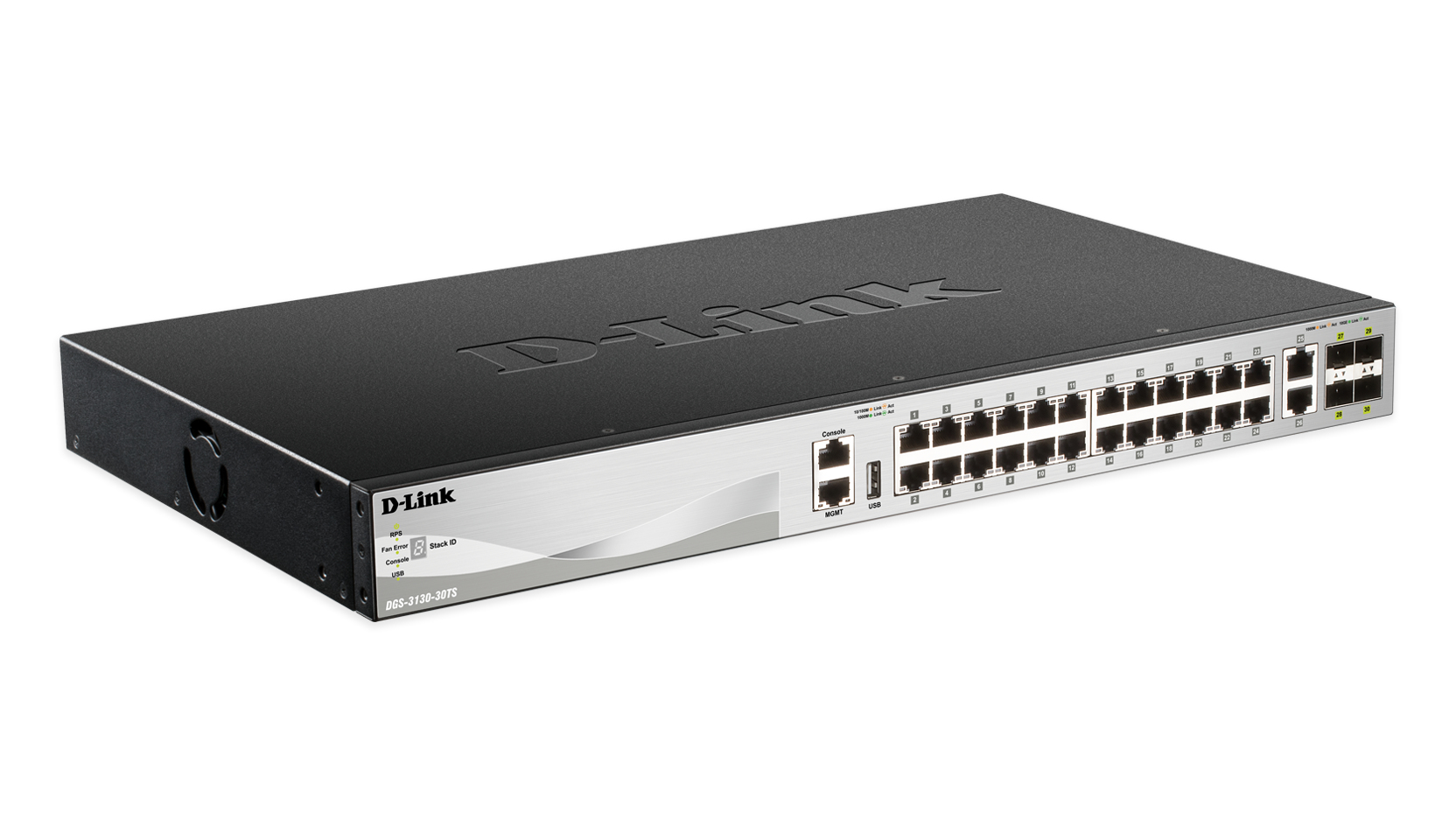 D-Link DGS-3130-30TS Managed L3 Gigabit Ethernet (10/100/1000) Black, Grey