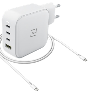 Tucano MA-GAN100-EU-W mobile device charger Universal White AC Fast charging Indoor