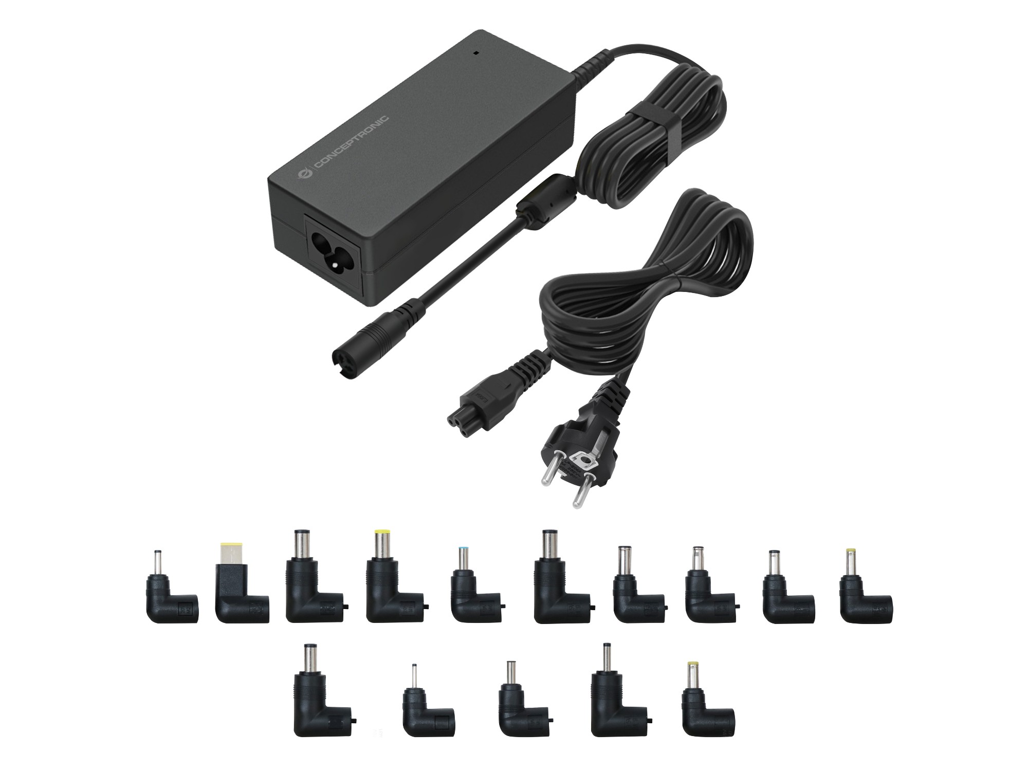 Conceptronic OZUL08B15 90W Universal Laptop Charger. 15 Charging Tips