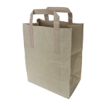 Hazel4D Tape Handle Carriers 215mm + 115mm x 255mm - Brown (Pack 250) - THC215