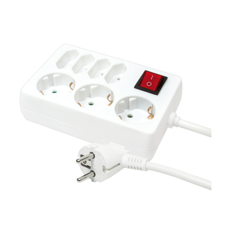 Image of LogiLink LPS210 power extension 5 m 7 AC outlet(s) White