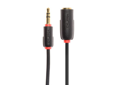 Techlink NX2 3.5mm Stereo Plug to 3.5mm Stereo Socket audio cable 2 m Black
