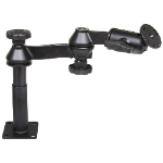 RAM Mounts Tele-Pole with 4" & 5" Poles, Double Swing Arms & Round Plate