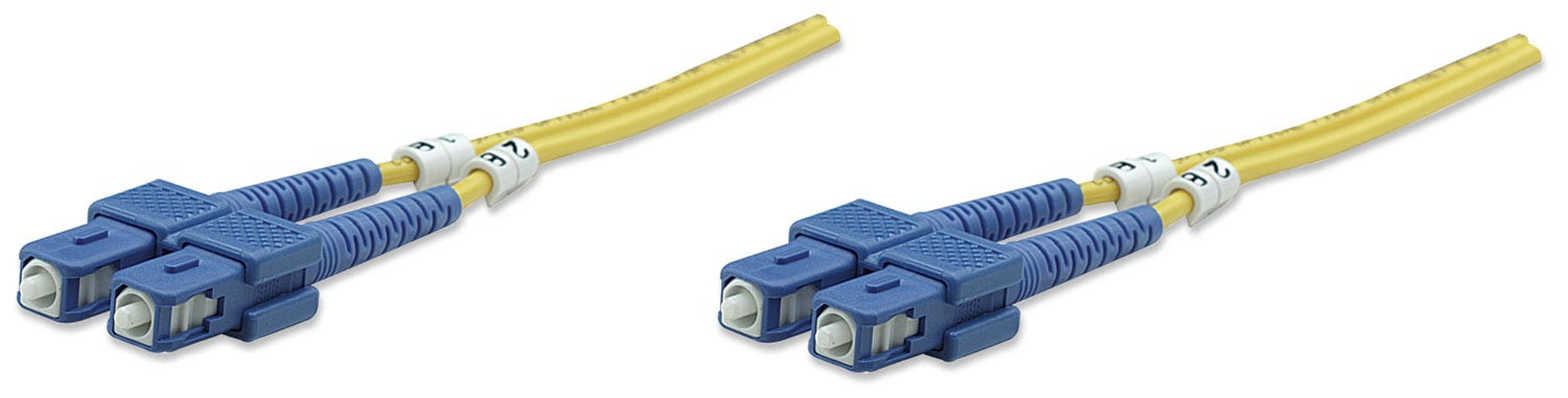Photos - Cable (video, audio, USB) INTELLINET Fiber Optic Patch Cable, OS2, SC/SC, 1m, Yellow, Duplex, Si 470 