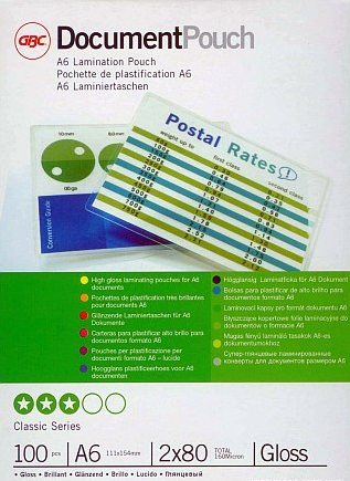 IB585067 A6 Gloss Document Pouch 80 micron 100Pk thumbnail