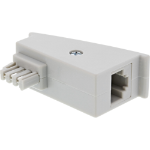 InLine TAE-F DSL Adapter, TAE-F male / RJ45 female, 8P2C for Fritzbox, grey