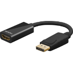 Goobay DisplayPort/HDMI 0.1 m HDMI Type A (Standard) Black