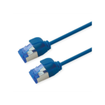 ROLINE S/FTP Patch Cord Cat.6A / Class EA, LSOH, Slim, PoE, blue, 3 m
