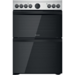 Indesit ID67V9HCX/UK cooker Freestanding cooker Electric Ceramic Silver A