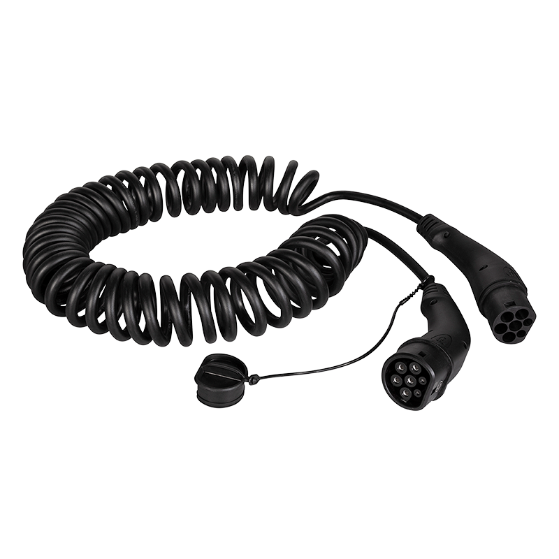 Logilink Ev Charging Cable. Type 2. 3-Phase. Spiral. 32 A. 22 Kw. 5 M
