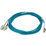 Monoprice 6393 InfiniBand/fibre optic cable 196.9" (5 m) LC SC OFNR OM3 Aqua color, Blue