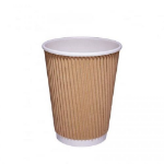 ValueX Hot Drink Cup Kraft Ripple 12oz (Pack 25) - 0511053