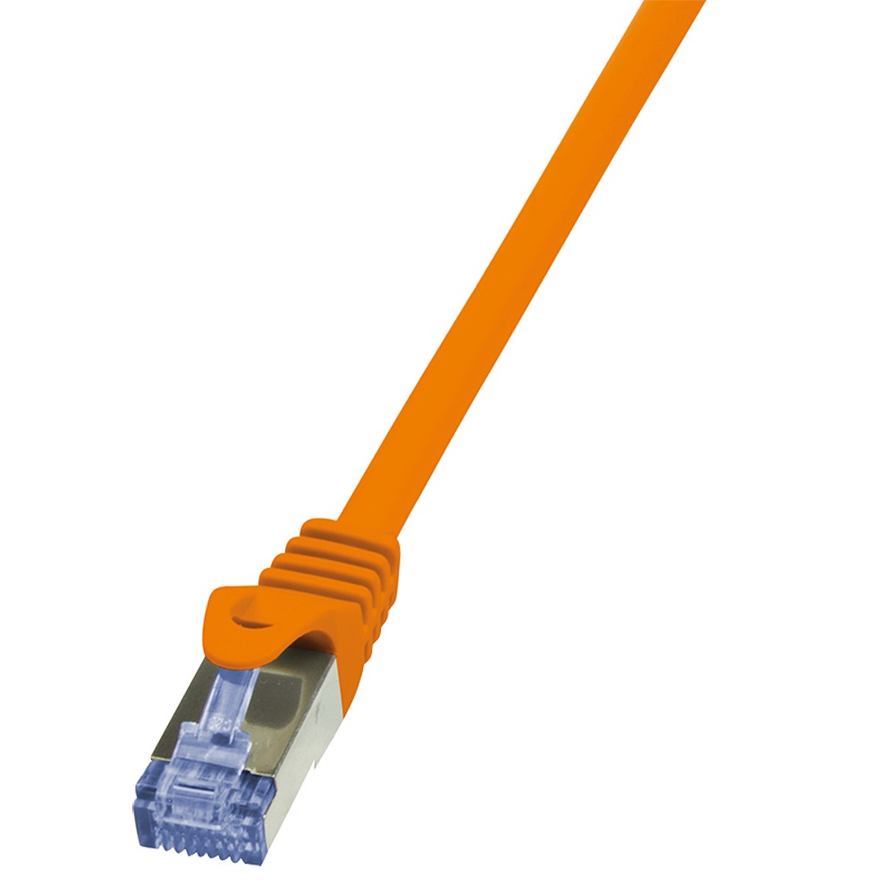 Photos - Cable (video, audio, USB) LogiLink 0.25m Cat.6A 10G S/FTP networking cable Orange Cat6a S/FTP (S CQ3 