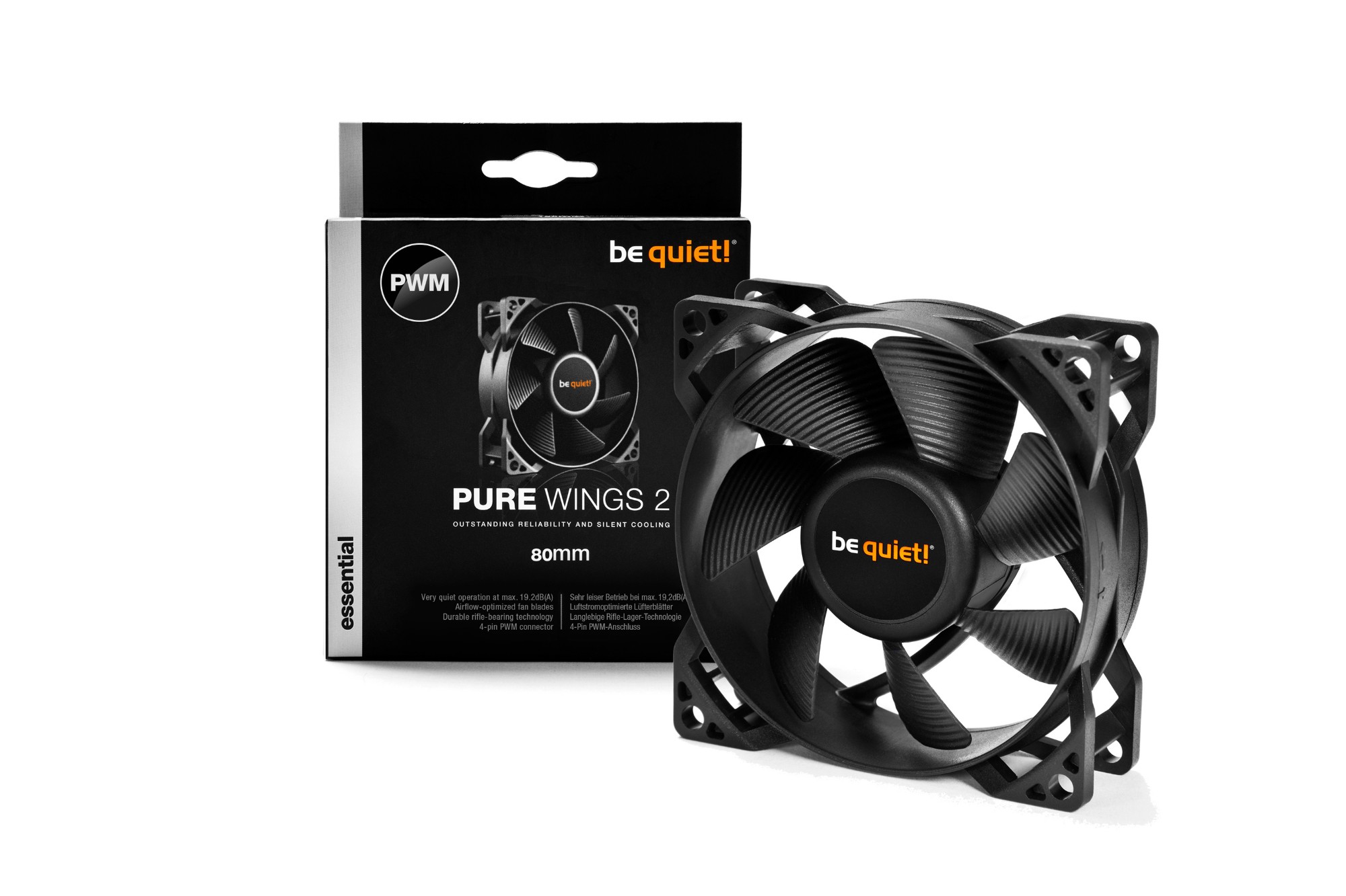 be quiet! Pure Wings 2 Computer case Cooler 8 cm Black