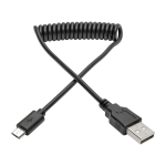 Tripp Lite U050-006-COIL USB cable 70.9" (1.8 m) USB 2.0 USB A Micro-USB B Black