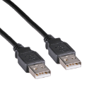 Cablenet 0.5m USB 2.0 Type A Male - USB 2.0 Type A Male Black PVC Cable