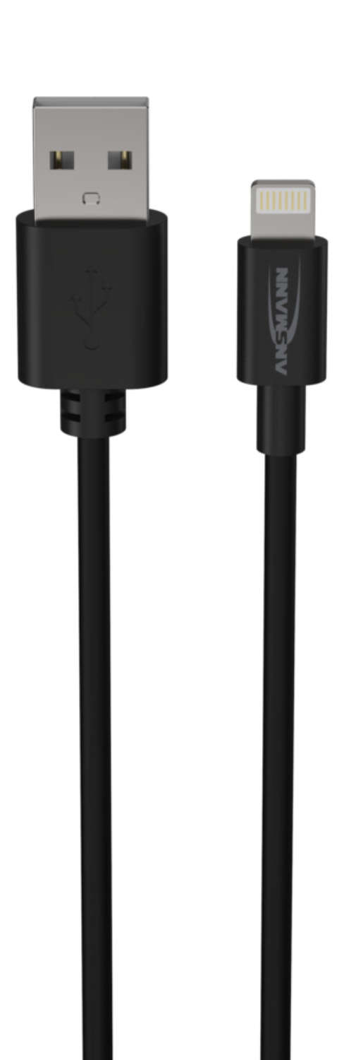 Photos - Cable (video, audio, USB) Ansmann 1700-0131 lightning cable 1 m Black 