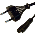 Cablenet 2m Euro 2 Pin Flat - IEC C7 Figure of 8 Black PVC 0.75mm Power Leads  Chert Nigeria