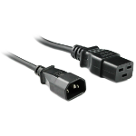 4Cabling IEC C14 to C19 10A Power Cable Black 2M