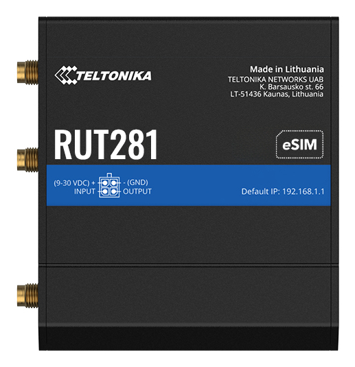 EU Product - RUT281 Cat4 LTE Router SIM und eSIM - Router - 0.05 Gbps