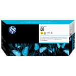 HP 81 Yellow DesignJet Dye Printhead and Printhead Cleaner