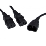 Cables Direct RB-334W power cable Black 2.5 m C14 coupler 2 x C13 coupler