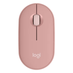 LOGITECH PEBBLE MOUSE 2 M350S BLUETOOTH, MULTI DEVICE, TONAL ROSE, 1YR