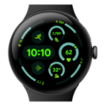 Google Pixel Watch 3 AMOLED 45 mm Digital Touchscreen Black Wi-Fi GPS (satellite)