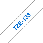Brother TZE-133 label-making tape Blue on transparent