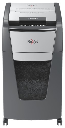 Rexel Optimum AutoFeed+ 225M paper shredder Micro-cut shredding 55 dB 23 cm Black, Silver