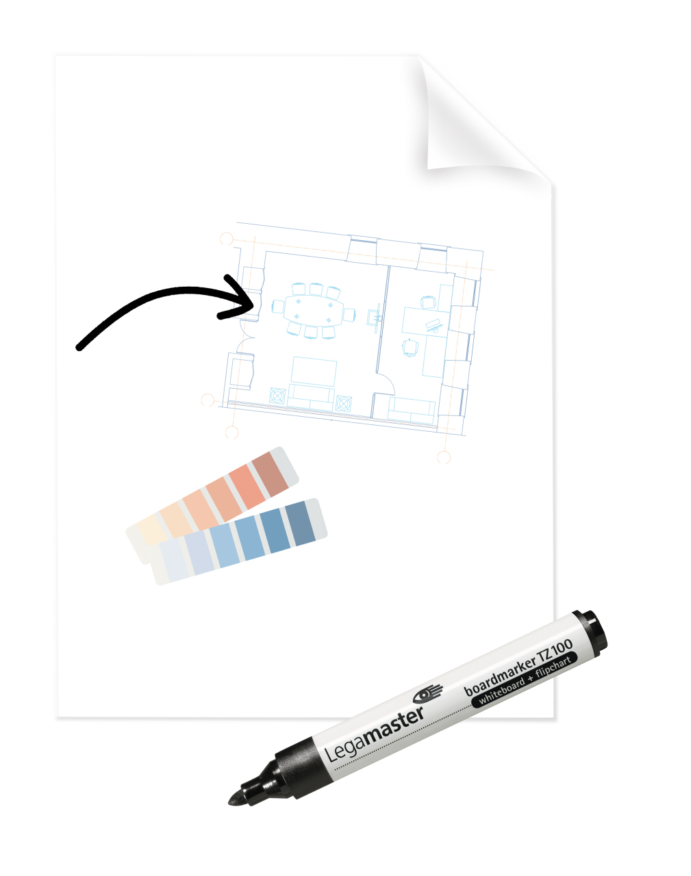 Legamaster Magic-Chart clearboard foil 60x80cm