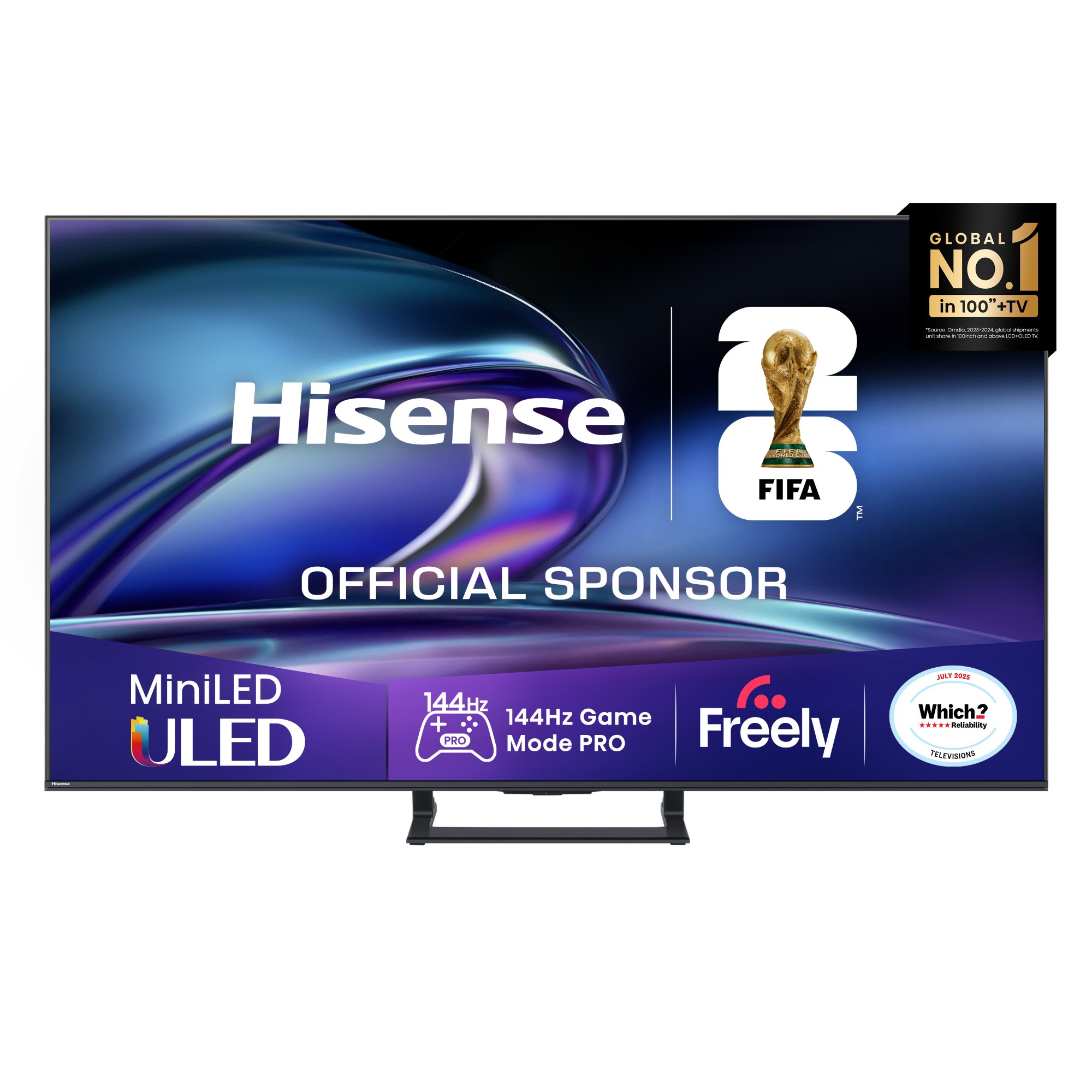 Hisense Light/Grain 75" E8qtuk Miniled 144Hz Smart Ai Tv With Freely