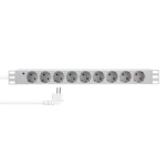 LogiLink PDU9C05 surge protector Light grey 9 AC outlet(s) 230 V 2 m