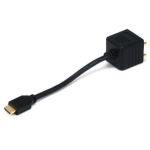 Monoprice 2521 video cable adapter HDMI 2 x DVI Black