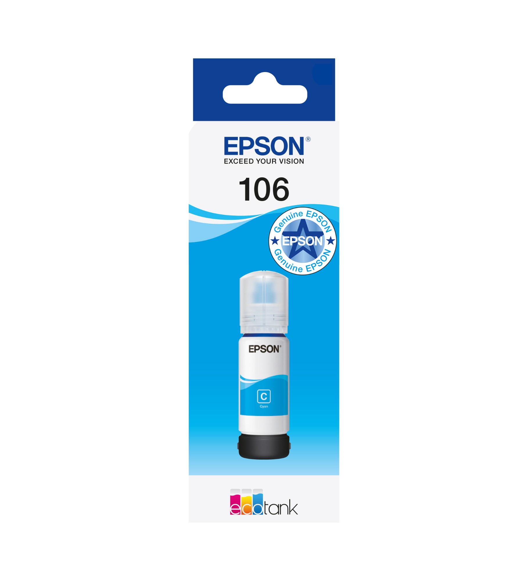 Epson 106 EcoTank Ink Bottle Cyan C13T00R240