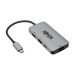 Tripp Lite U444-06N-H4GUSC USB-C Multiport Adapter - 4K HDMI, USB 3.x (5Gbps) Hub Port, GbE, 100W PD Charging, HDCP, Gray