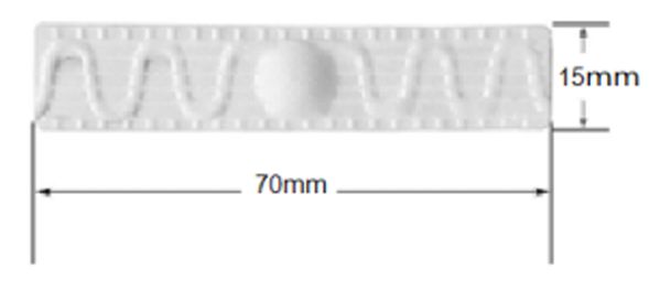 Zebra RFID, Tag, Nylon, 70x15mm, Washable Linen, 96 bit user memory, 500/pack