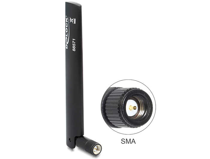 88571 DELOCK LTE SMA antenna with flexible joint - Funkmodemantenne
