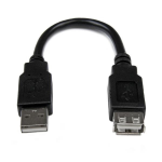 StarTech.com USBEXTAA6IN USB cable USB 2.0 5.98" (0.152 m) USB A 0.48 Gbit/s Black