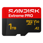Sandisk Extreme PRO - Flash memory card (SD adapter included) - 1 TB - A2 / Video Class V30 / UHS-I U3 - microSDXC UHS-I