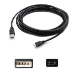 AddOn Networks USB A/Micro-USB, 4.57m USB cable USB 2.0 Micro-USB B Black