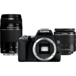 Canon EOS 250D + EF-S 18-55mm f/3.5-5.6 III + EF 75-300mm f/4-5.6 III SLR Camera Kit 24.1 MP CMOS 6000 x 4000 pixels Black