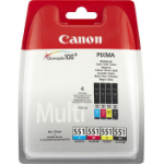 Canon 6508B005 (CLI-551) Ink cartridge multi pack, 344 pages, 7ml, Pack qty 4