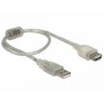 DeLOCK 82244 USB-kabel USB 2.0 0,3 m USB A Transparant