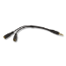 The Padcaster PCYSPLITTER audio cable 3.5mm 2 x 3.5mm Black