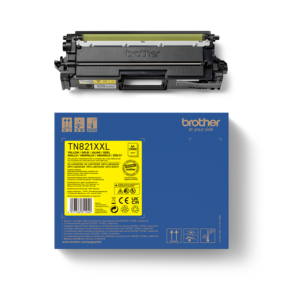 Brother TN-821XXLY Toner-kit yellow high-capacity, 12K pages ISO/IEC 19752 for Brother HL-L 9430