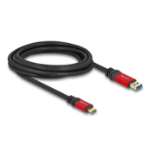 DeLOCK 80619 USB cable USB 3.2 Gen 2 (3.1 Gen 2) 3 m USB A USB C Black, Red