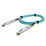 AddOn Networks AOC-D-D-400G-5M-AO InfiniBand/fibre optic cable 196.9" (5 m) QSFP-DD Aqua color